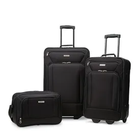 3pc Fieldbrook XLT Nested Luggage Set Black
