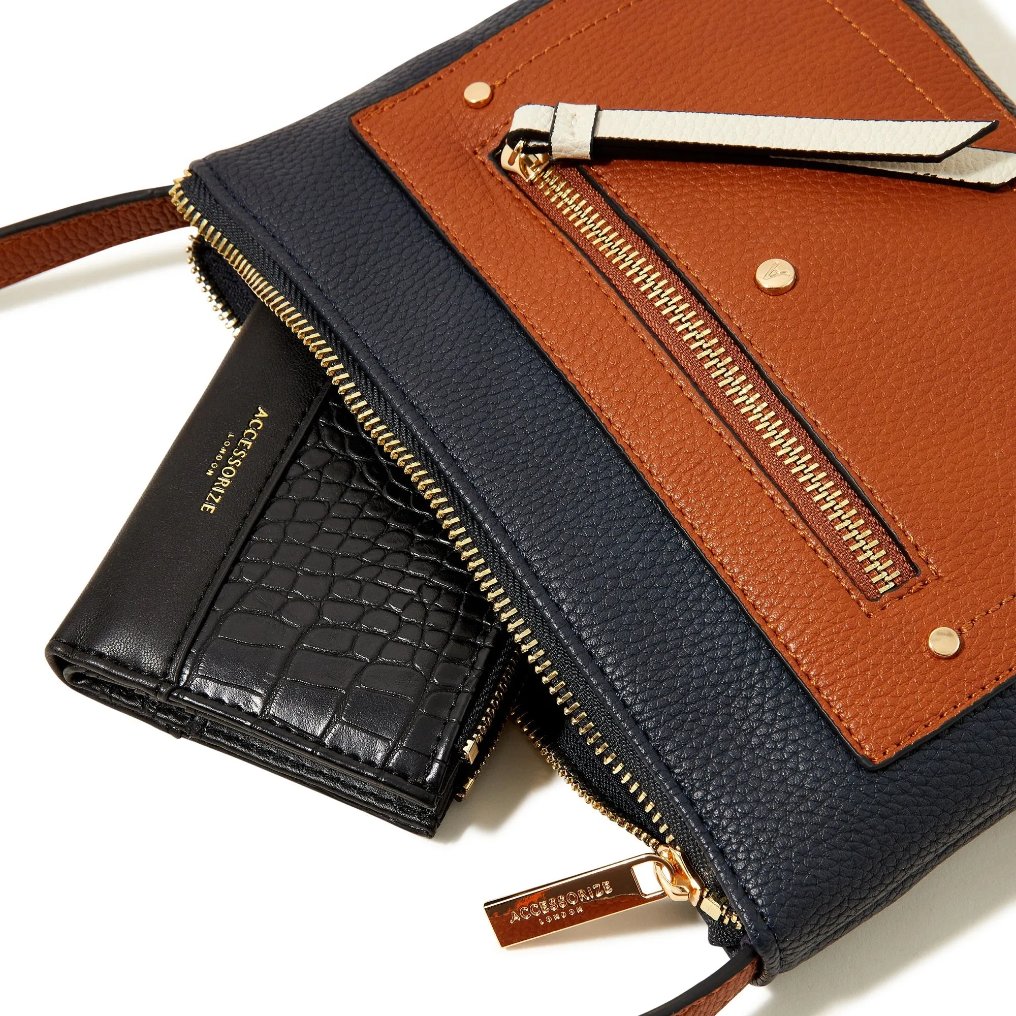 Accessorize London Women's Faux Leather Multi Ellie Sling Bag