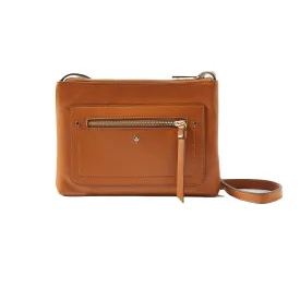 Accessorize London Women's Faux Leather Tan Ellie Sling Bag