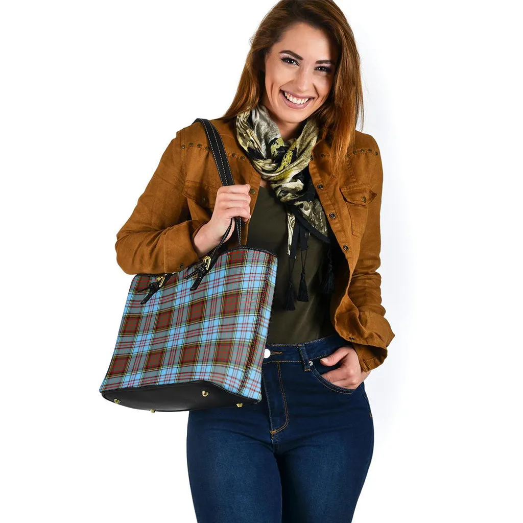 Anderson Ancient Tartan Leather Tote Bag
