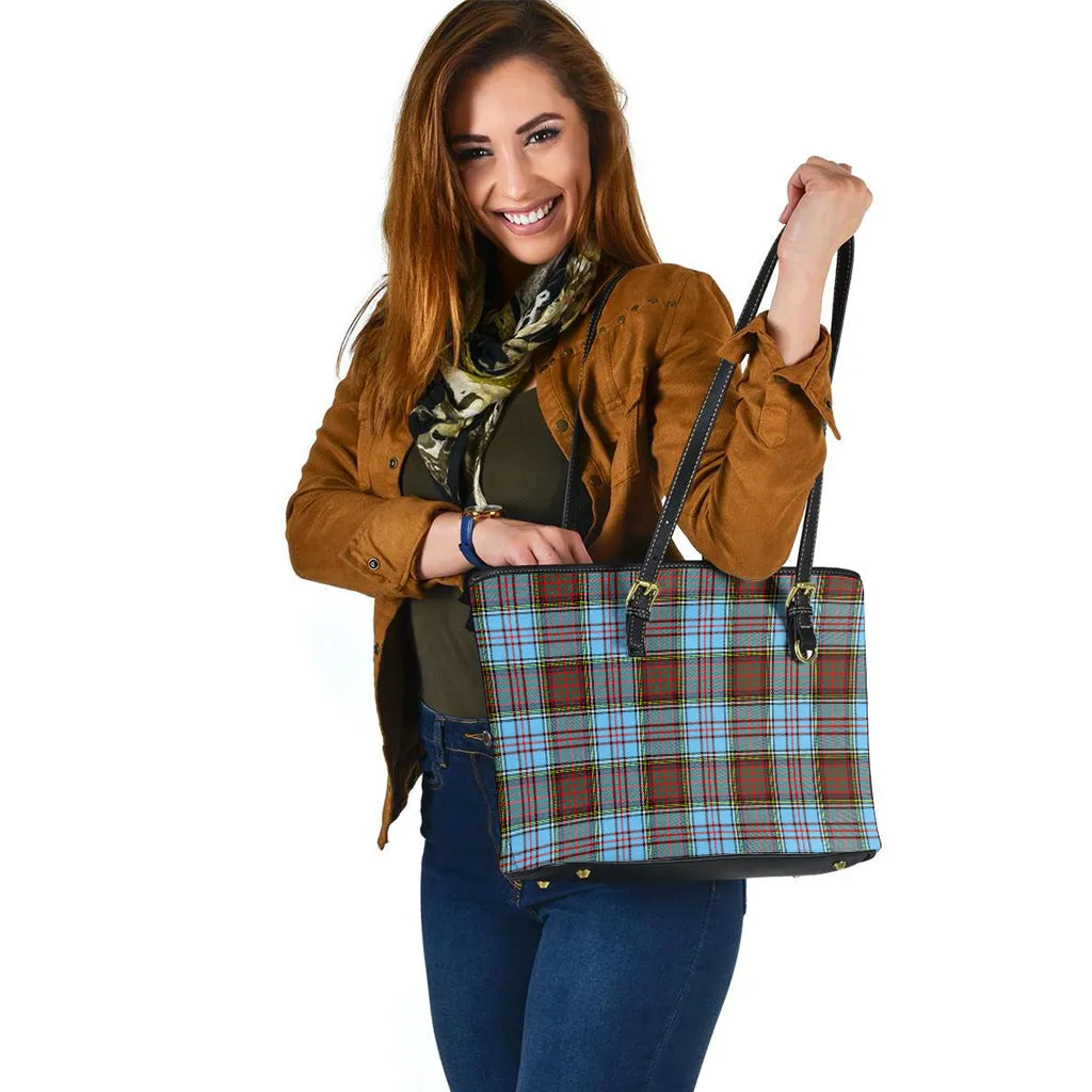 Anderson Ancient Tartan Leather Tote Bag