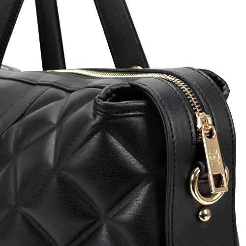 Badgley Mischka Quilted Weekender Bag, Black