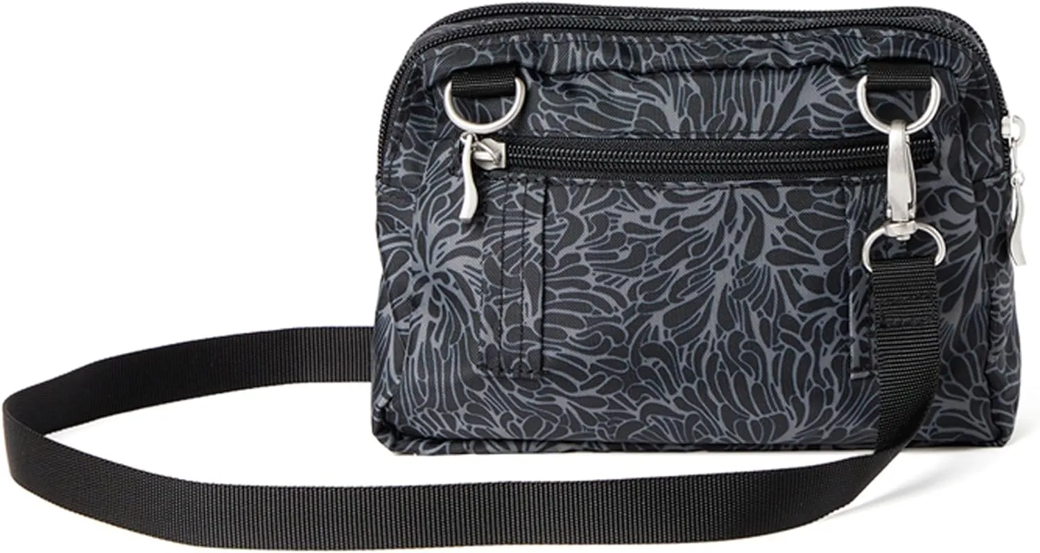 Baggallini Trifecta RFID Wallet 8"x6" Crossbody Women Convertible Fanny Pack Belt Bag