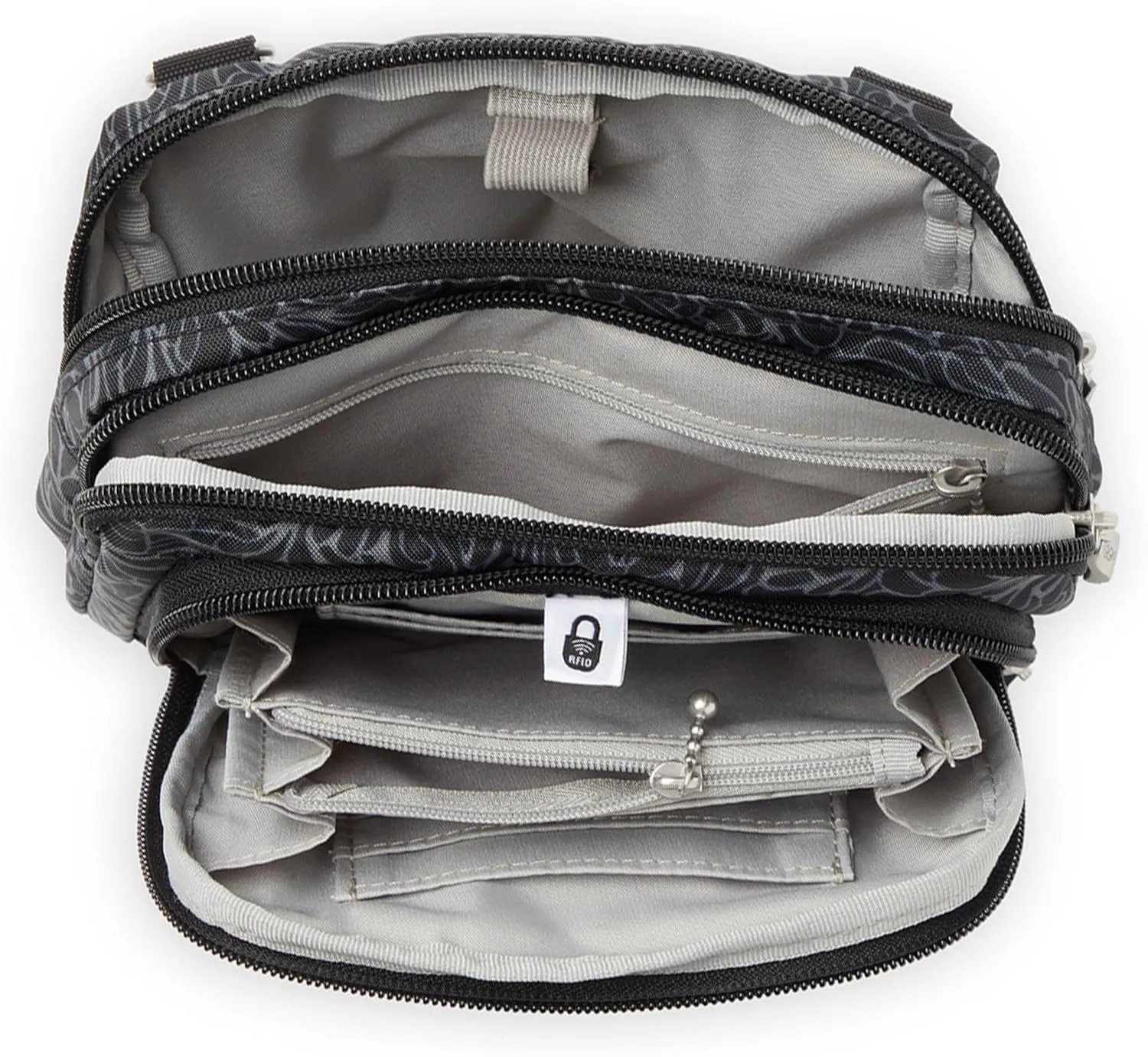 Baggallini Trifecta RFID Wallet 8"x6" Crossbody Women Convertible Fanny Pack Belt Bag