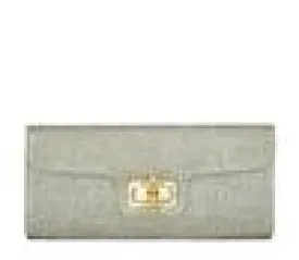 Bamboo Clutch With Wood Detail Closure