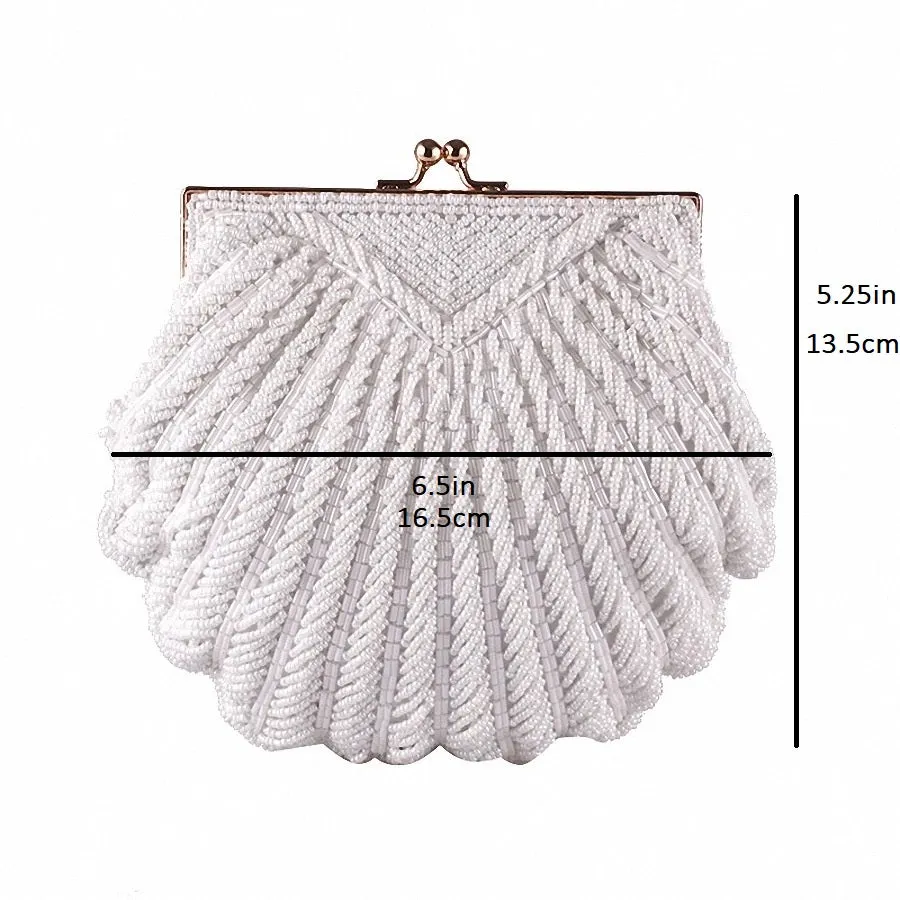 Beaded Seashell Purse