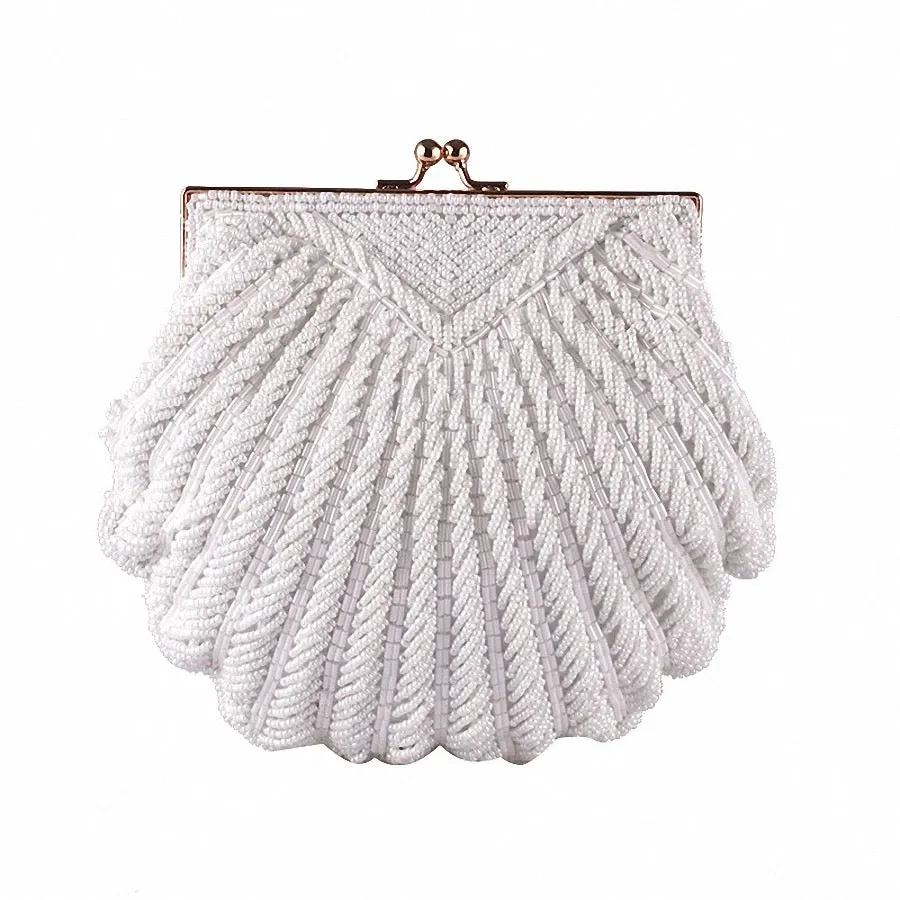 Beaded Seashell Purse
