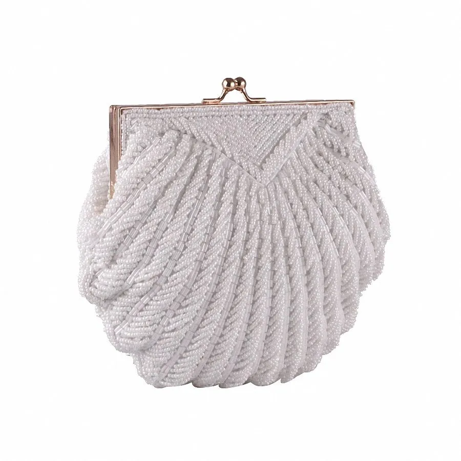 Beaded Seashell Purse