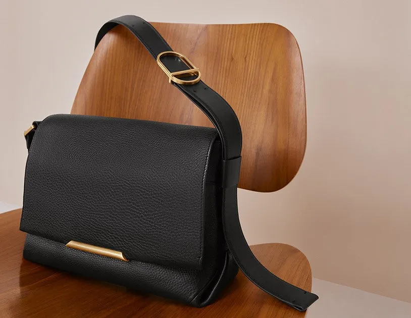 Beatrix Leather Flap Messenger