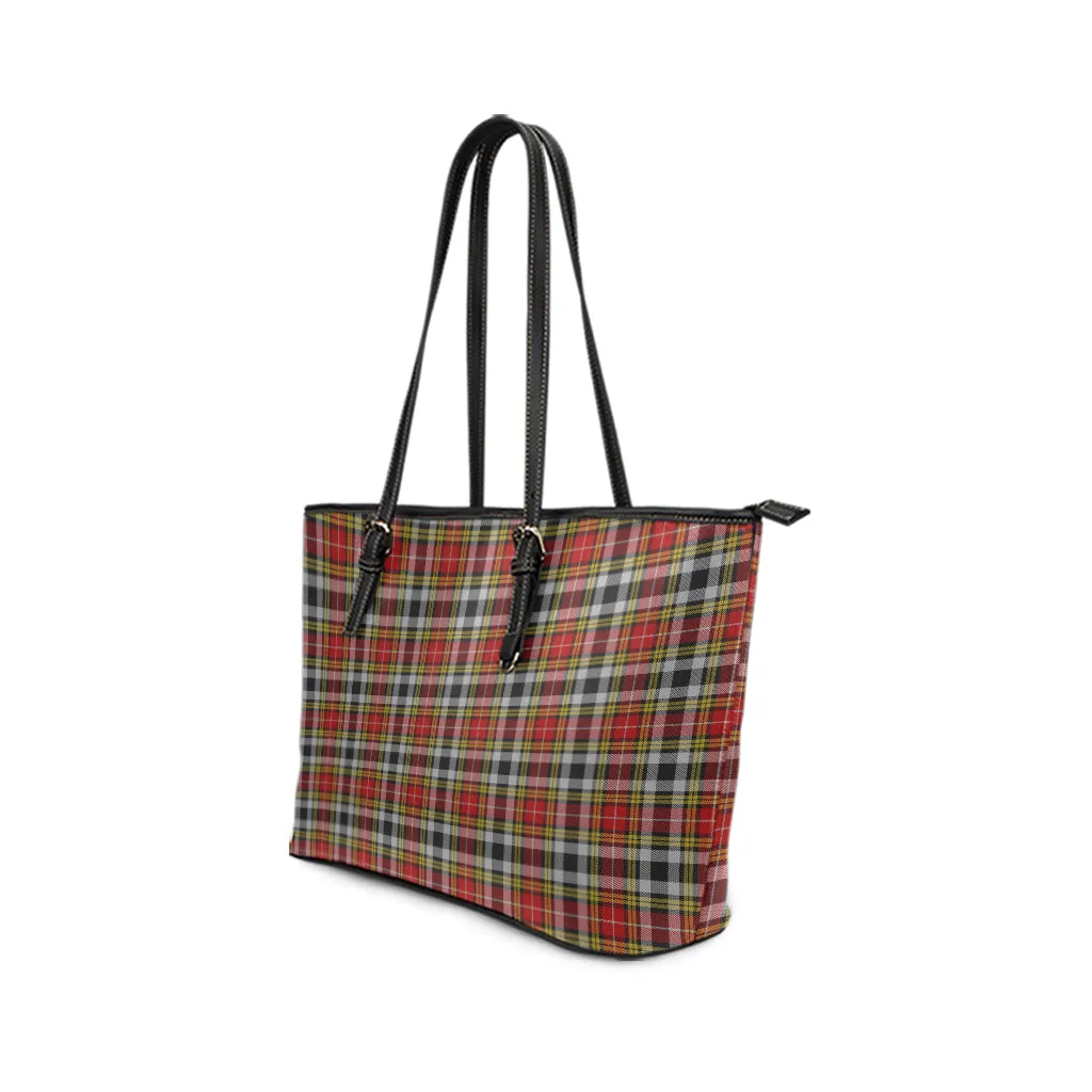 Buchanan Old Dress Tartan Leather Tote Bag