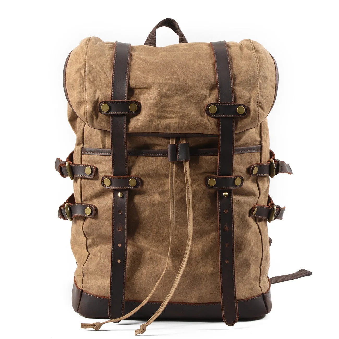 Canvas Men's Bag Casual Backpack Waterproof Outdoor Travel Student Bag KS6008