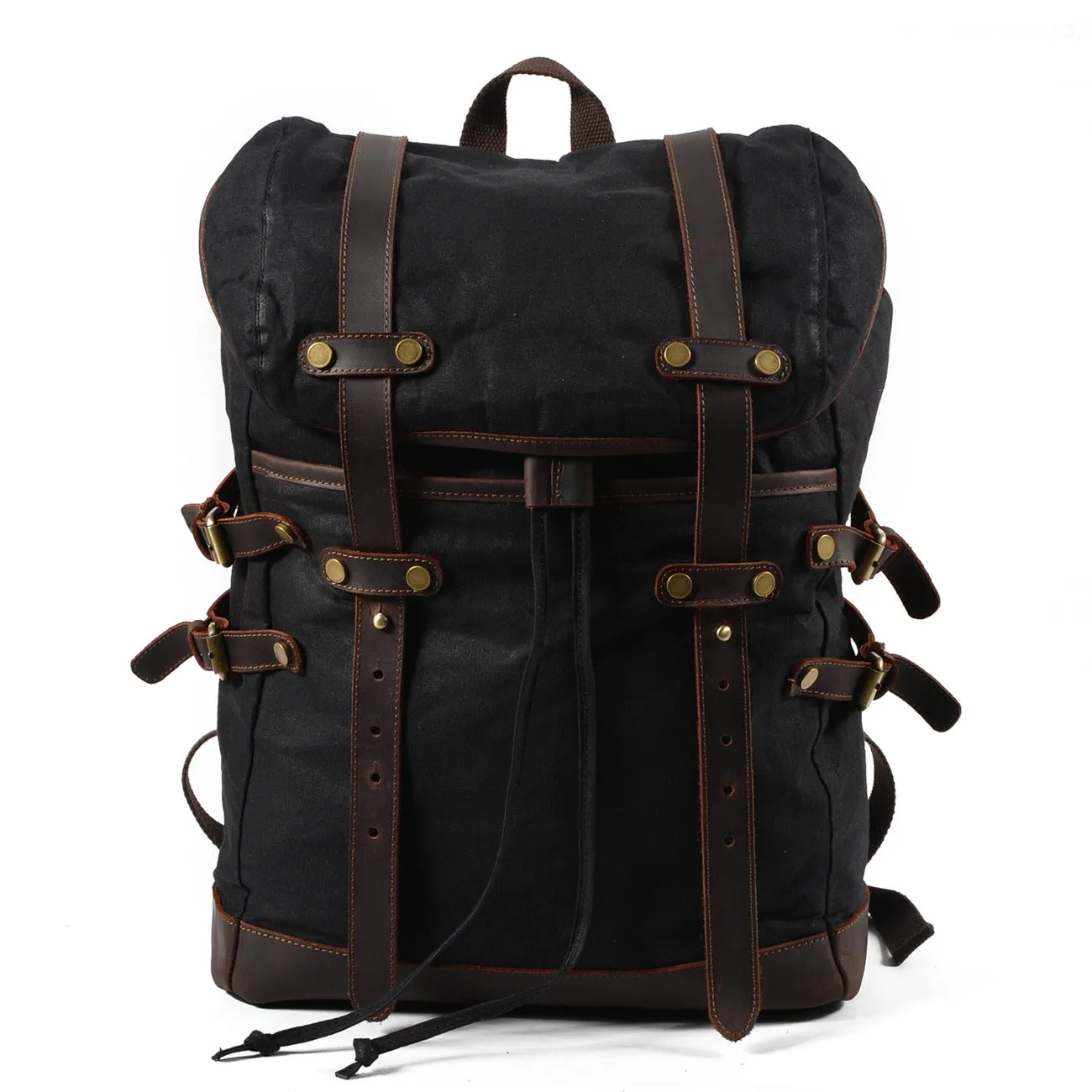 Canvas Men's Bag Casual Backpack Waterproof Outdoor Travel Student Bag KS6008