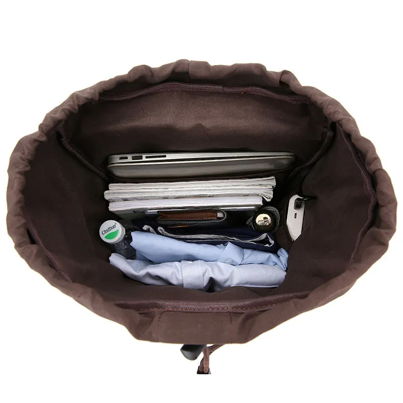 Canvas Travel Backpack With USB Plug Vintage Large Canvas Laptop Backpack Unsiex Canvas School Backpack