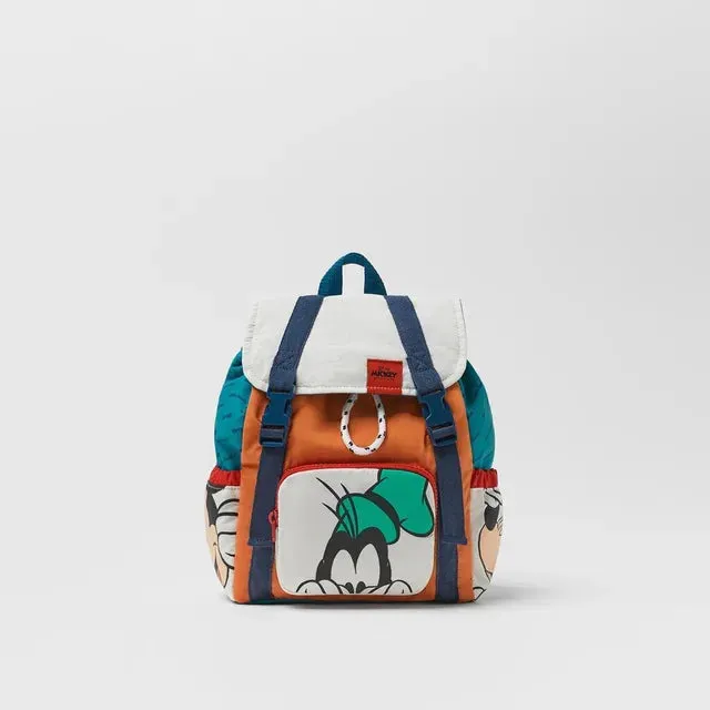 Cartoon Disney Mickey Mouse Backpack Minnie Mouse Canvas School Bag Fashion Large Capacity Backpack Girls