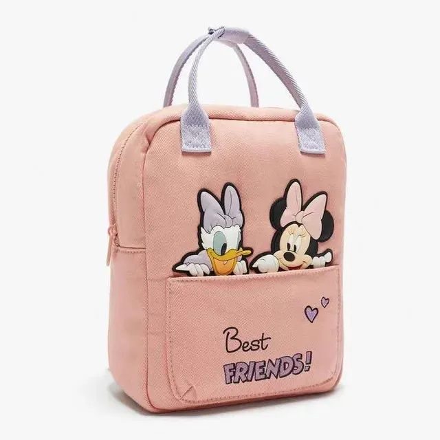 Cartoon Disney Mickey Mouse Backpack Minnie Mouse Canvas School Bag Fashion Large Capacity Backpack Girls