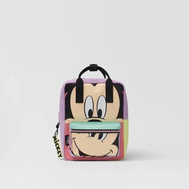 Cartoon Disney Mickey Mouse Backpack Minnie Mouse Canvas School Bag Fashion Large Capacity Backpack Girls