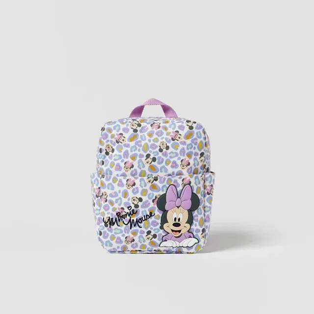 Cartoon Disney Mickey Mouse Backpack Minnie Mouse Canvas School Bag Fashion Large Capacity Backpack Girls