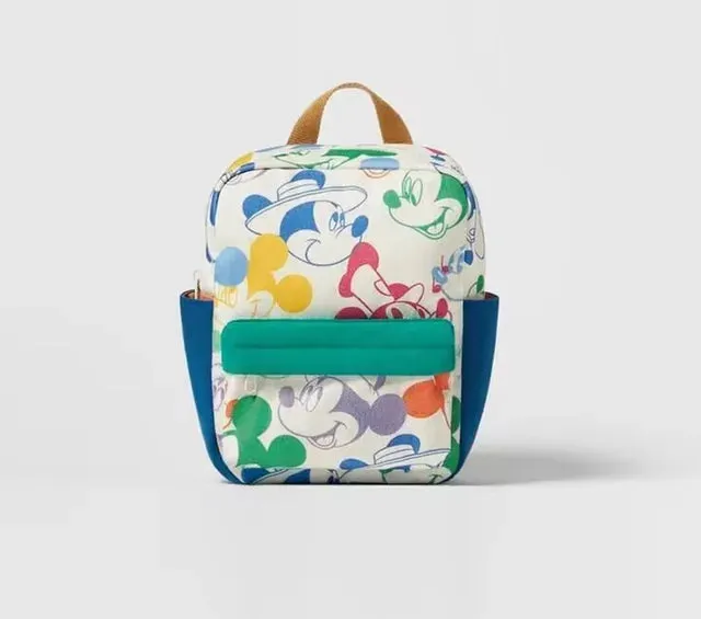 Cartoon Disney Mickey Mouse Backpack Minnie Mouse Canvas School Bag Fashion Large Capacity Backpack Girls