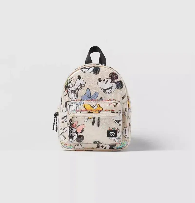 Cartoon Disney Mickey Mouse Backpack Minnie Mouse Canvas School Bag Fashion Large Capacity Backpack Girls