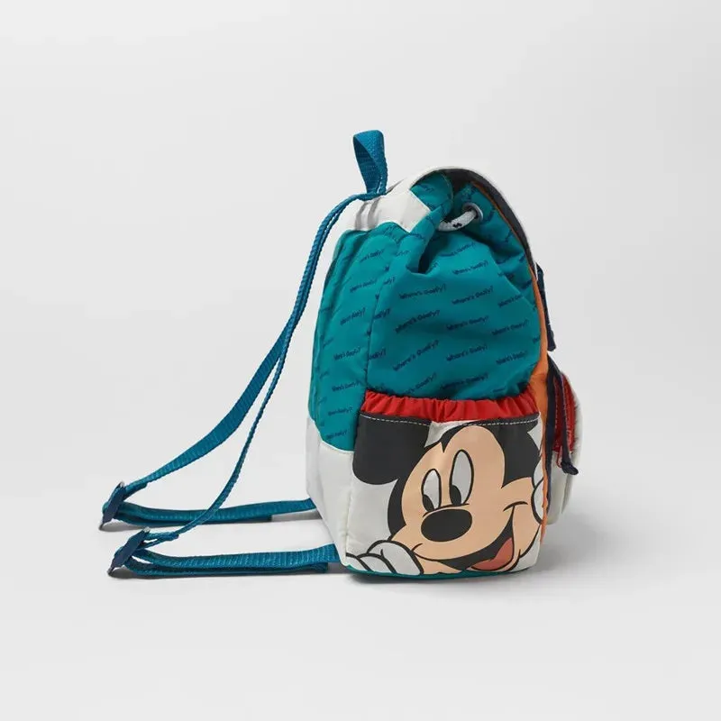 Cartoon Disney Mickey Mouse Backpack Minnie Mouse Canvas School Bag Fashion Large Capacity Backpack Girls