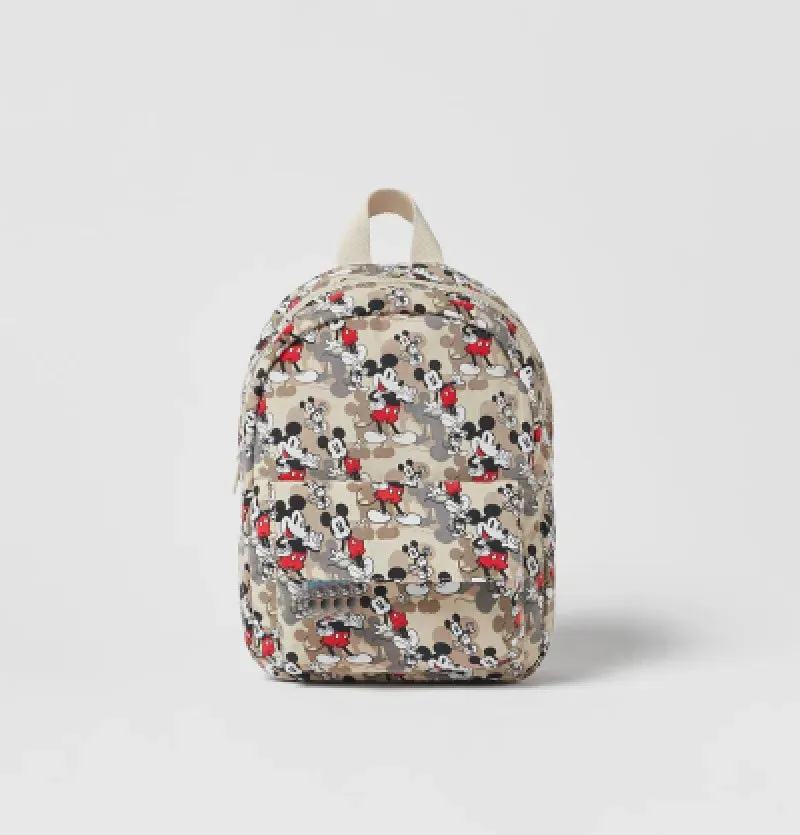 Cartoon Disney Mickey Mouse Backpack Minnie Mouse Canvas School Bag Fashion Large Capacity Backpack Girls