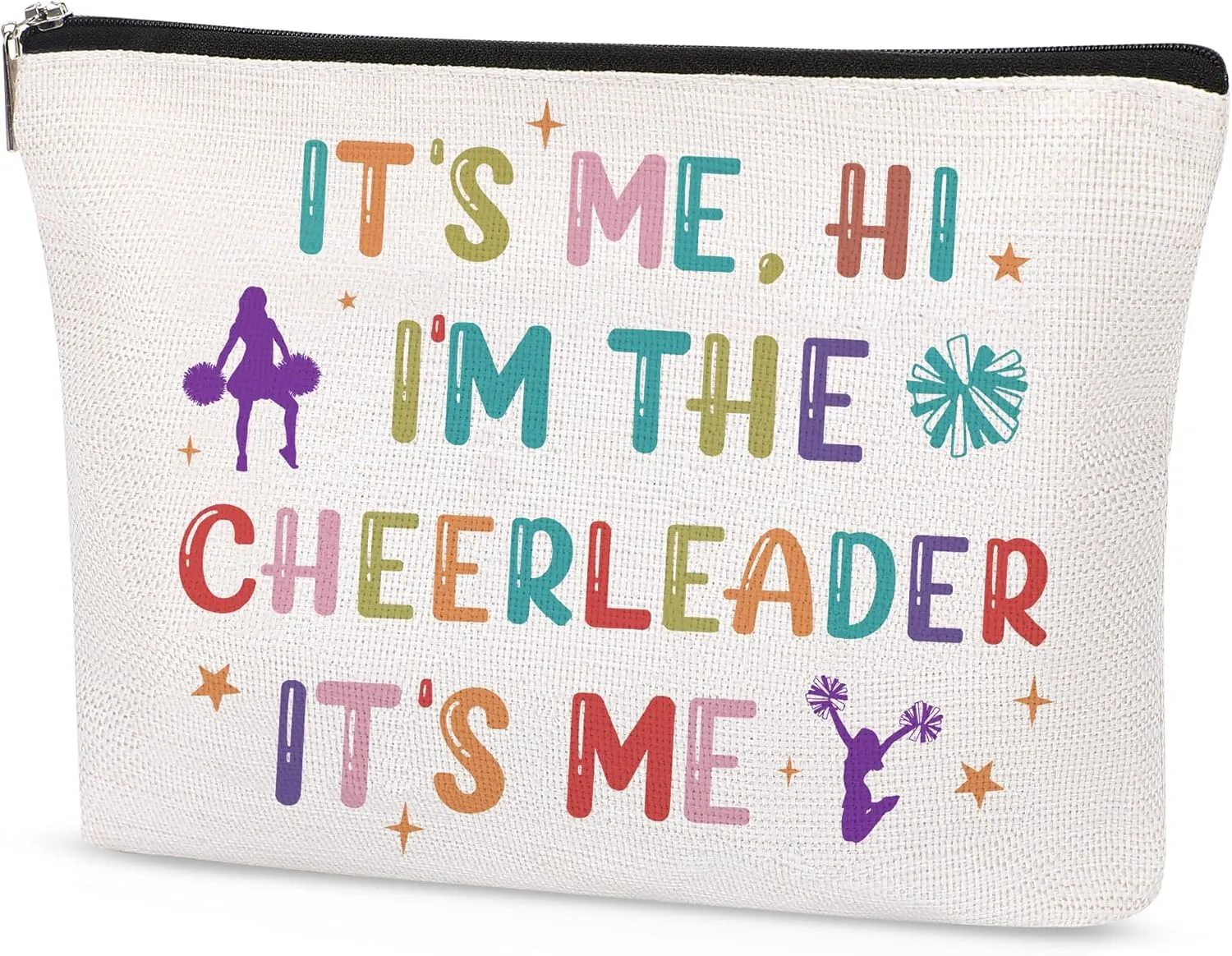 Cheerleader Gifts Makeup Bag - Zipper Cosmetic Bag Travel Organizer Pouch for Women Teen Girl Cheerleader Lover