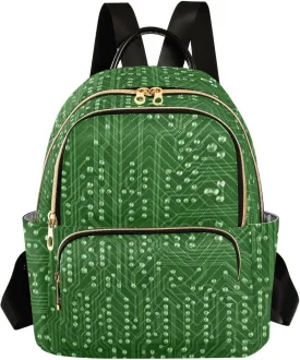 Circuit Board Mini Backpack for Women, Travel Backpack Purse Daypack Shoulder Bag for Ladies