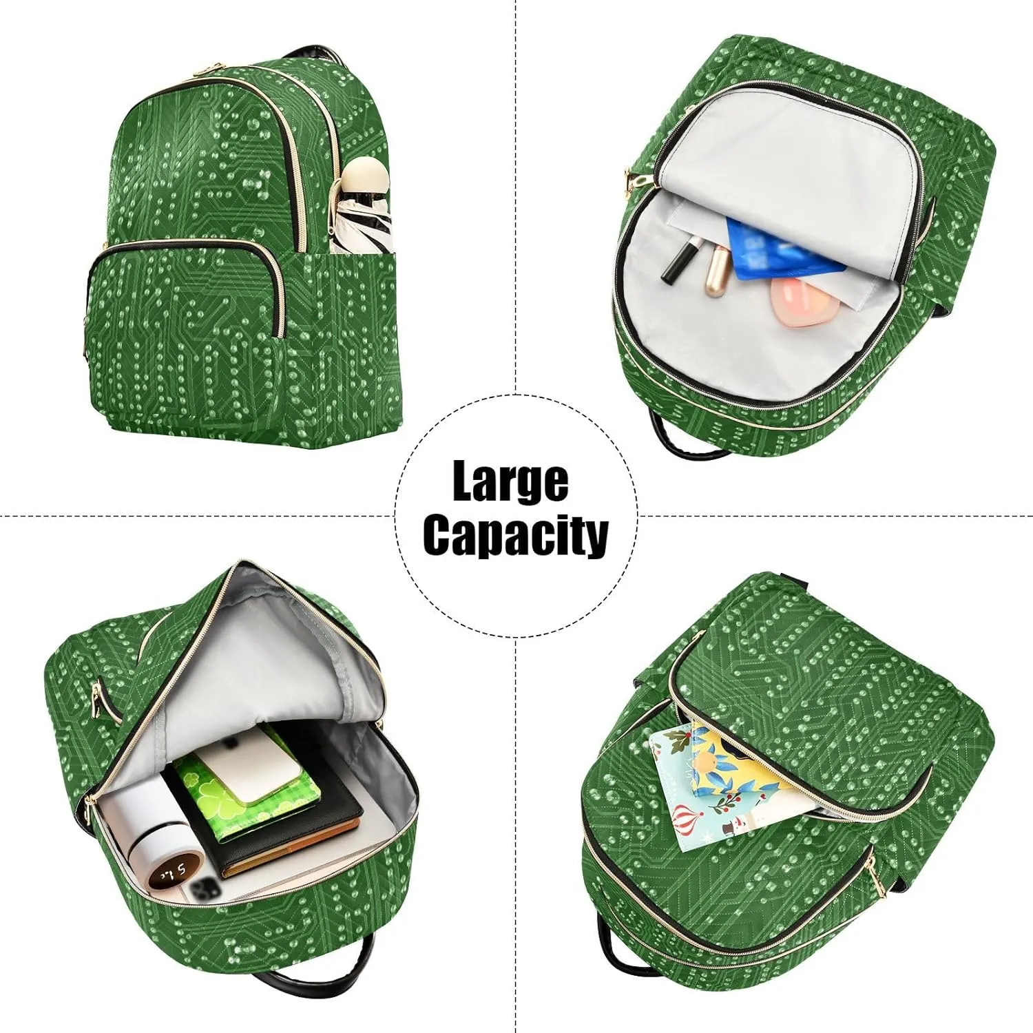 Circuit Board Mini Backpack for Women, Travel Backpack Purse Daypack Shoulder Bag for Ladies