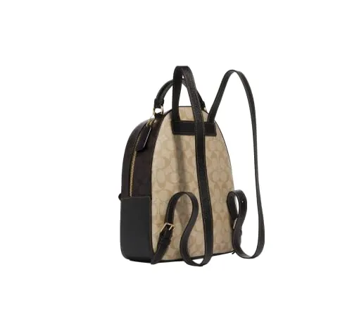 Coach Women's Jordyn Backpack (Blocked Signature Canvas - Light Khaki - Brown Multi)