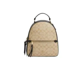 Coach Women's Jordyn Backpack (Blocked Signature Canvas - Light Khaki - Brown Multi)