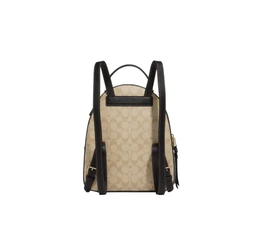 Coach Women's Jordyn Backpack (Blocked Signature Canvas - Light Khaki - Brown Multi)