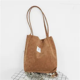 Corduroy Canvas Shoulder Bags