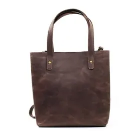 Dark Brown Leather Tote Bag