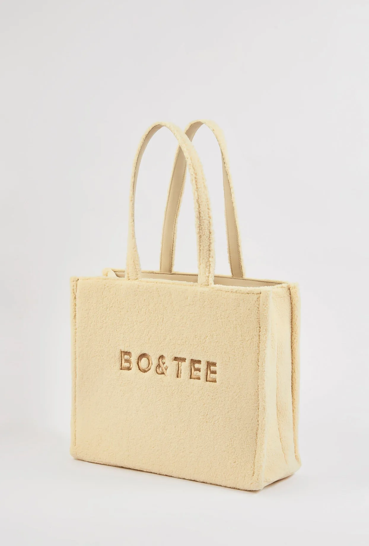 Fleece Tote Bag in Cashmere