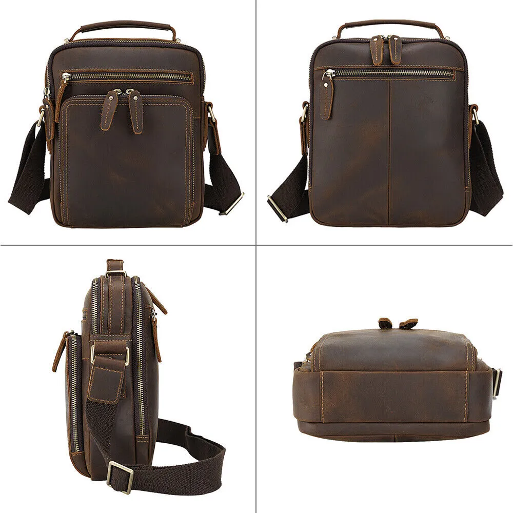 Full Grain Leather Messenger Bag for Man