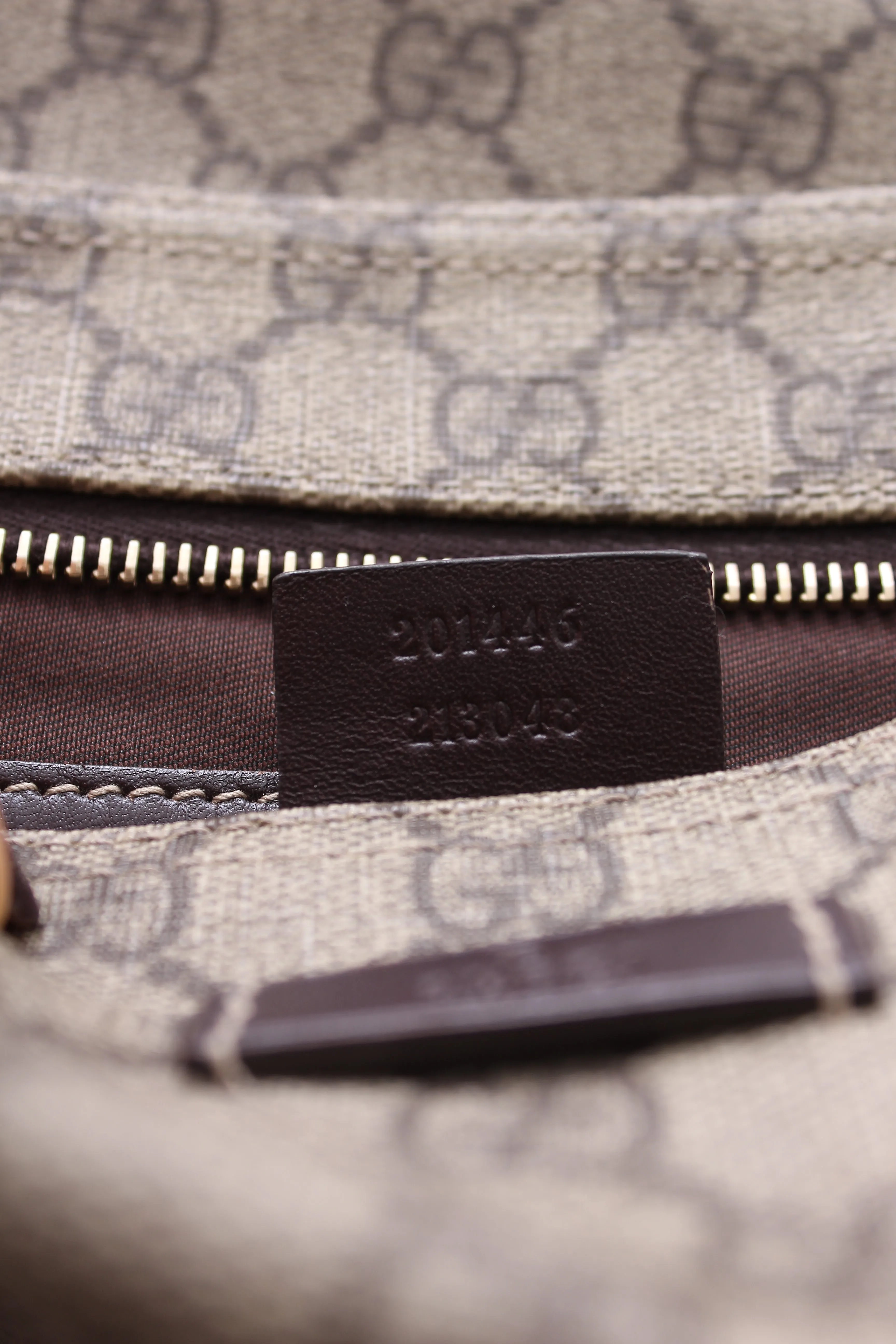 Gucci GG Supreme Leather-Trimmed Messenger Bag