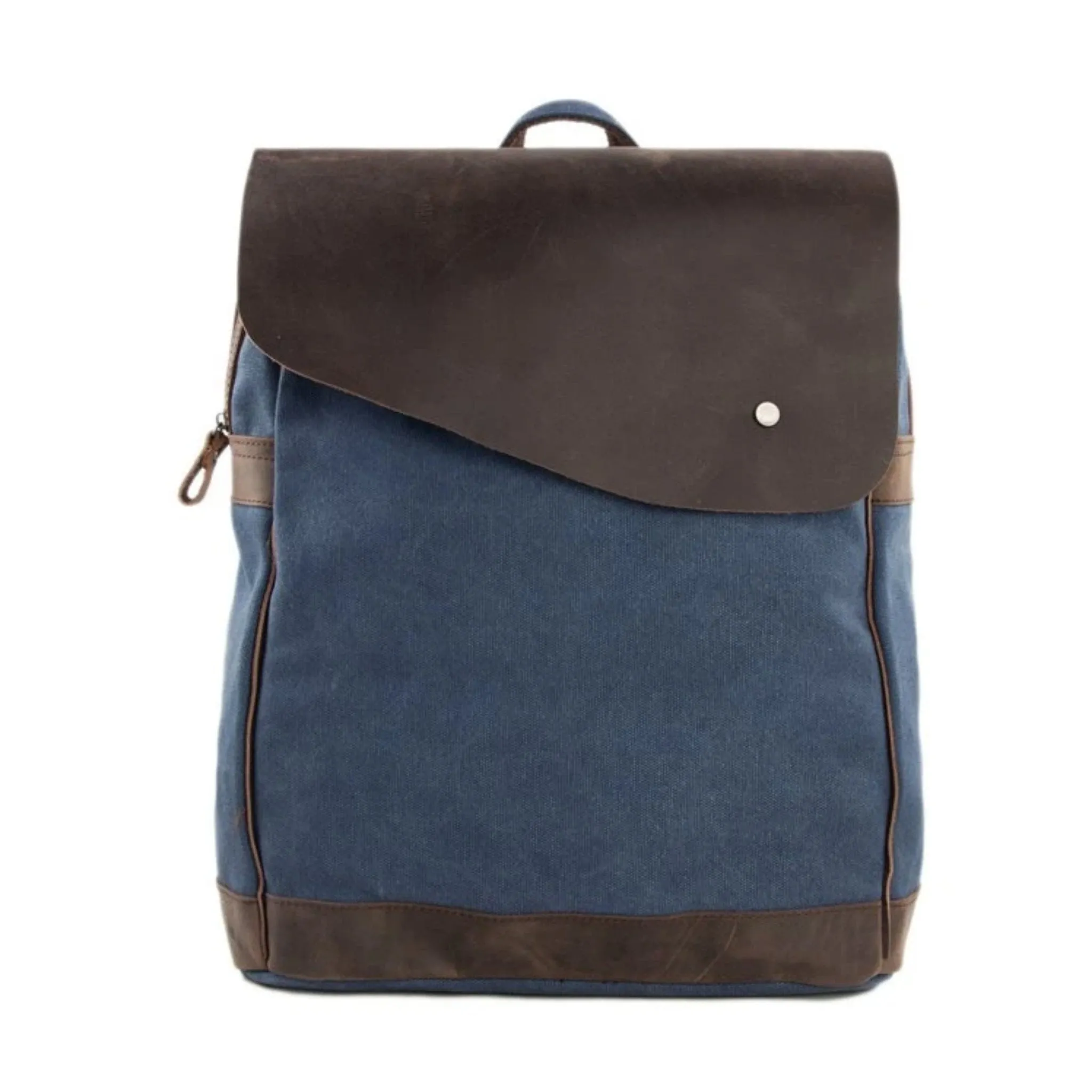 Handmade Canvas with Leather School Backpack