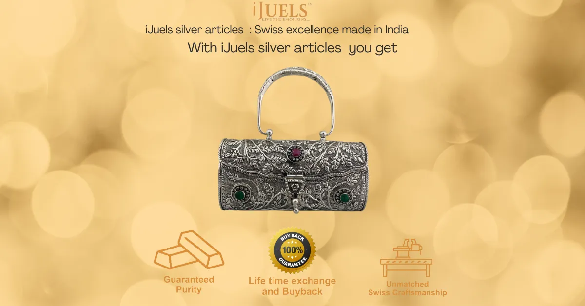 iJuels 925  pure Silver Handmade Vintage Style Purse, comes with certificate of Purity