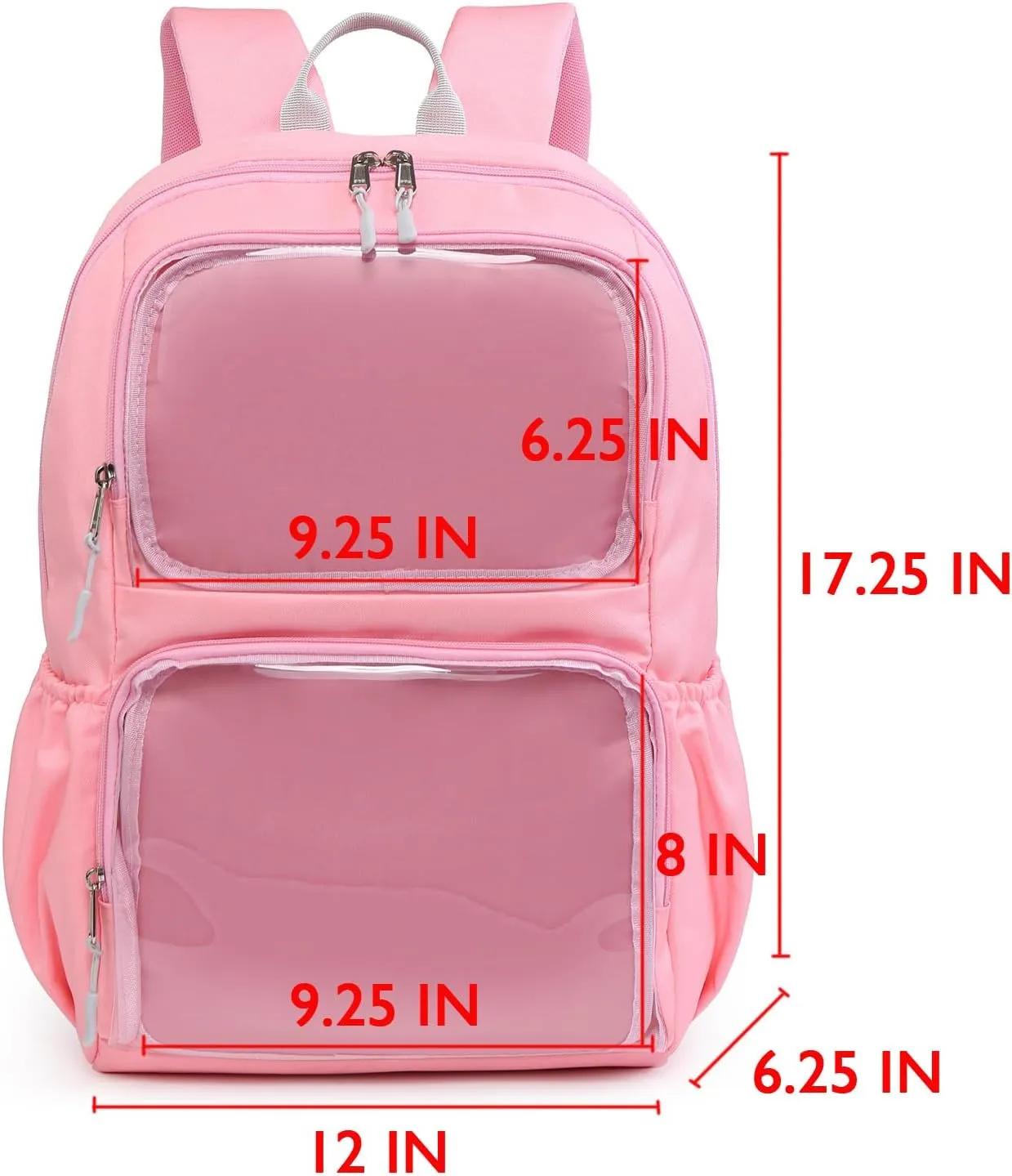 Ita Bag with insert Pin Kawaii Cute Display Double Windows Backpack for School Anime Cosplay Girls Womens