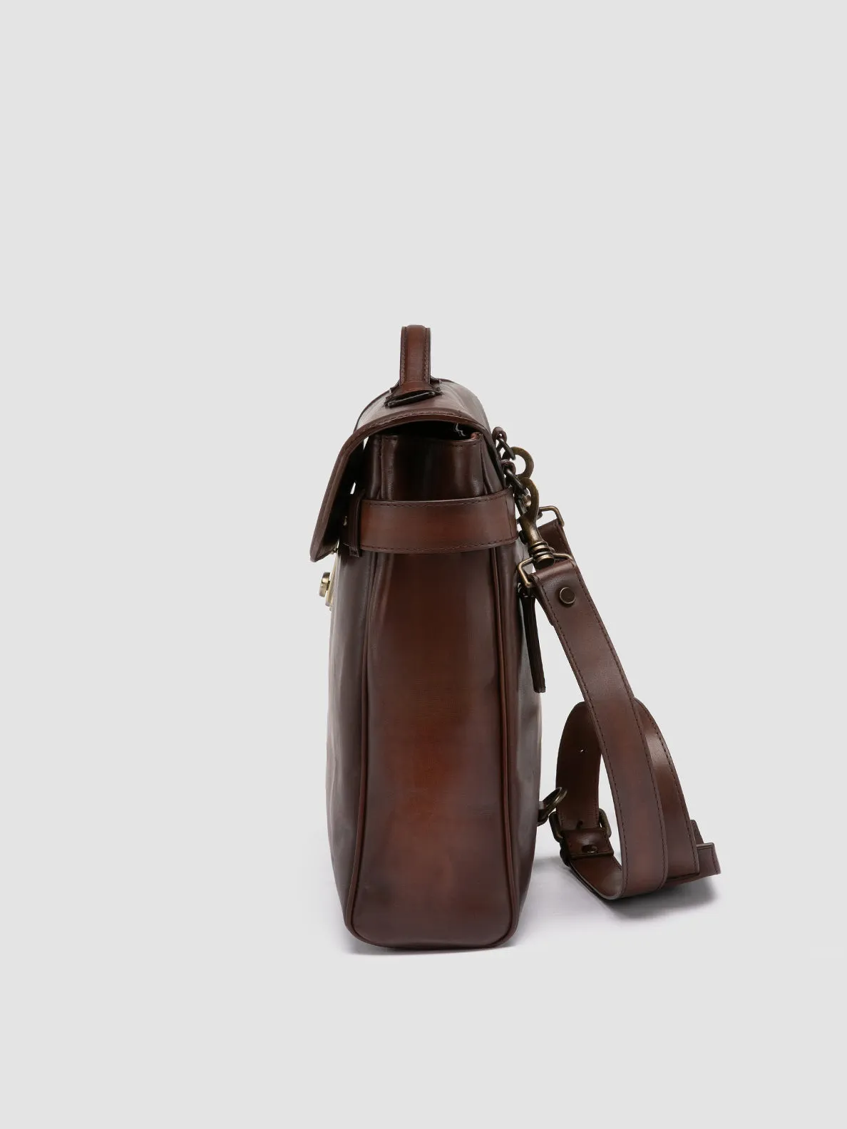 JEROME 003 - Light Brown Leather Briefcase