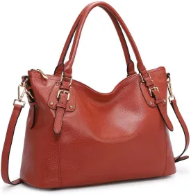 Kattee Leather Handbags Tote Shoulder Bag for Woman Satchel Designer Purse Top Handles Crossbody Bag Large Capacity