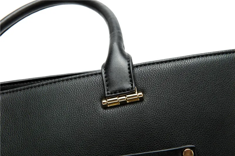 Leather Tote Laptop Bag for Women 13-inch