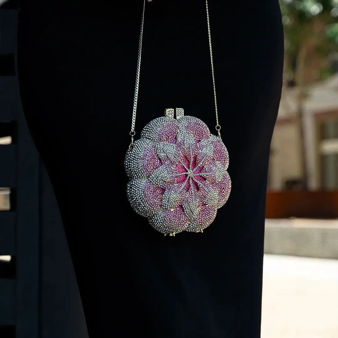 Liliana | A Floral Jewel Clutch Bag for Graceful Sophistication