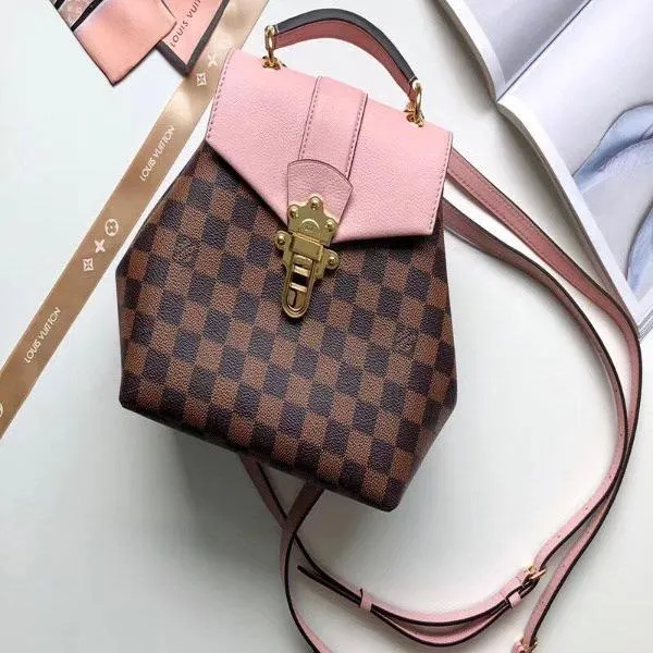 LV Clapton Backpack Damier Ebene Magnolia