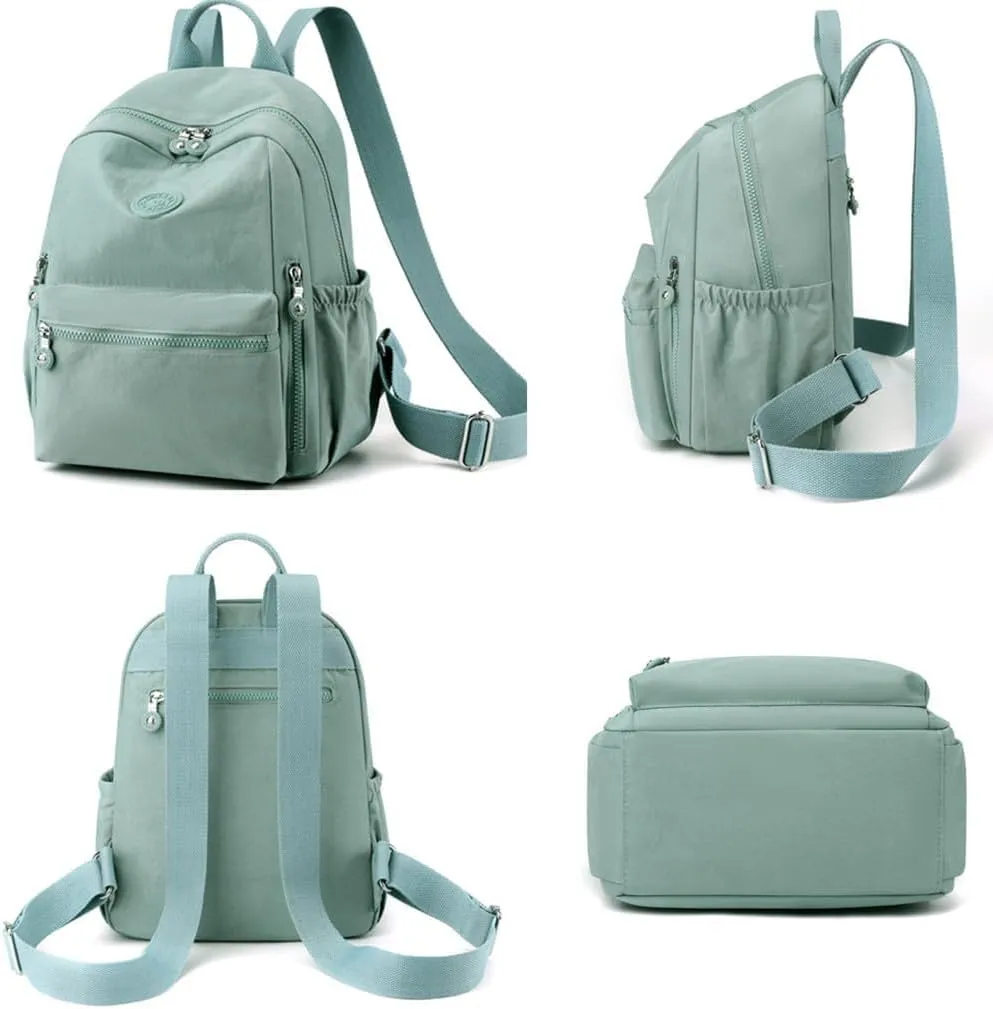 Mini Backpack for Women Small Nylon Backpack Purse Casual Daypack shopping for Ladies (Light Purple)