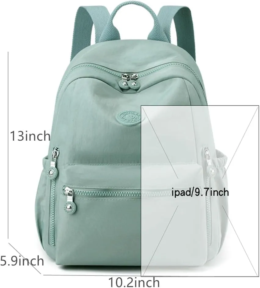 Mini Backpack for Women Small Nylon Backpack Purse Casual Daypack shopping for Ladies (Light Purple)
