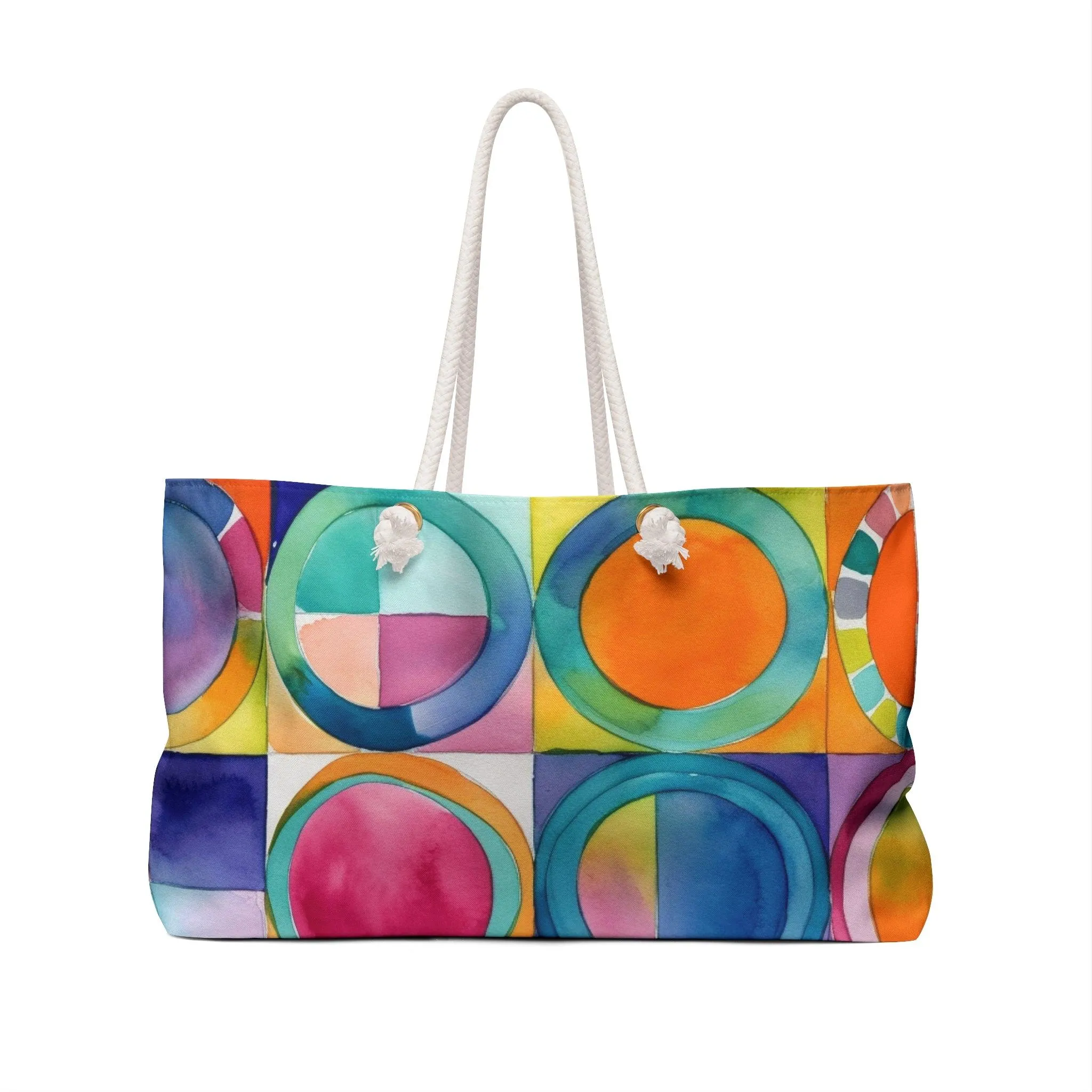Miniaday Designs Vibrant Circle Weekender Bag Multicolor