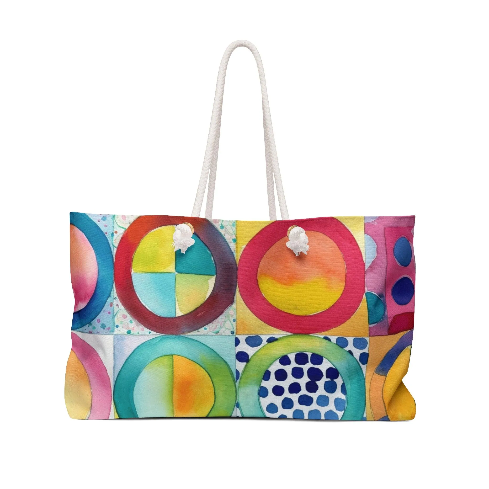 Miniaday Designs Vibrant Circle Weekender Bag Multicolor