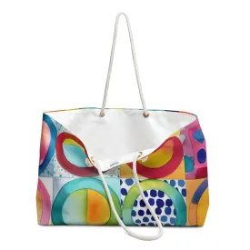 Miniaday Designs Vibrant Circle Weekender Bag Multicolor