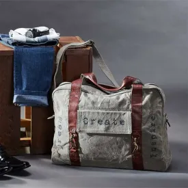 Mona B - Upcycled Canvas Duffel Gym Travel and Sports Bag with Stylish Design for Men and Women: Dream